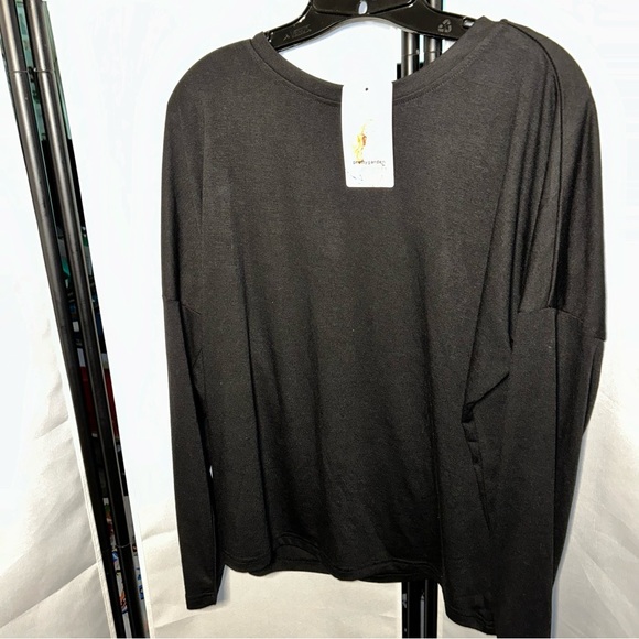 Black long leave women’s top size large - Picture 1 of 4
